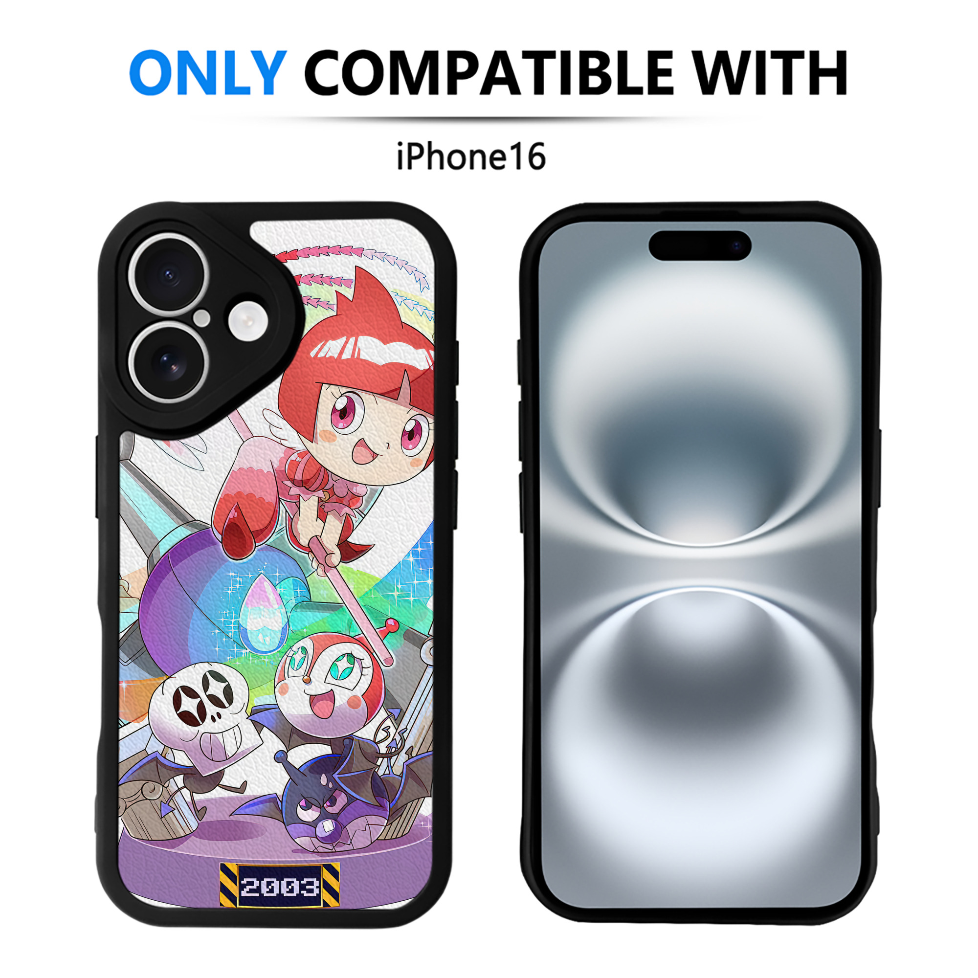 （画像用） アンパンマン Anpanman 【iPhone 16シリーズ対応】シリコンスマホケース（レザー調） 材質：シリコン